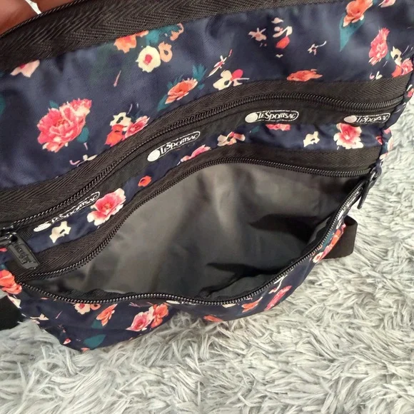 LeSportsac Navy and Pink Floral Crossbody Bag - Picture 9 of 12